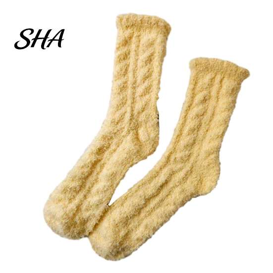 Thermal Coral Fleece Socks Thickened Plush for Women, Sleep Socks, Warm Non Slip House Winter Soft Floor Autumn Cold Weather Women