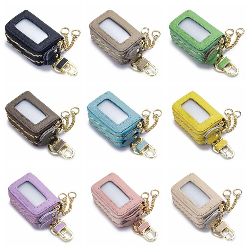 Exquisite Leather Car Key Pouch Portable Small Item Bag Shopping Hanging Coin Purse Lipsticks