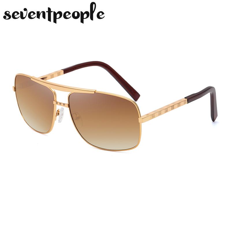 Vintage Square Sunglasses Men Luxury Brand Designer Metal Frames Sun Glasses for Male Fashion Rectangular Sunglass Gafas De Sol