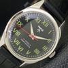 INDIAN VINTAGE HMT HAND-WINDING MENS ROMAN FIGURE BLACK DIAL WATCH A702865-1 R211-a702865