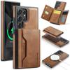 Wallet Case for Galaxy S26 Ultra - TPU+PC+Leather/PU, Brown