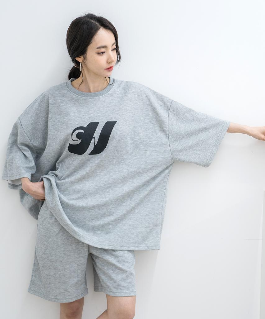 AONE [Set] Women'S Boxy T-Shirt Shorts