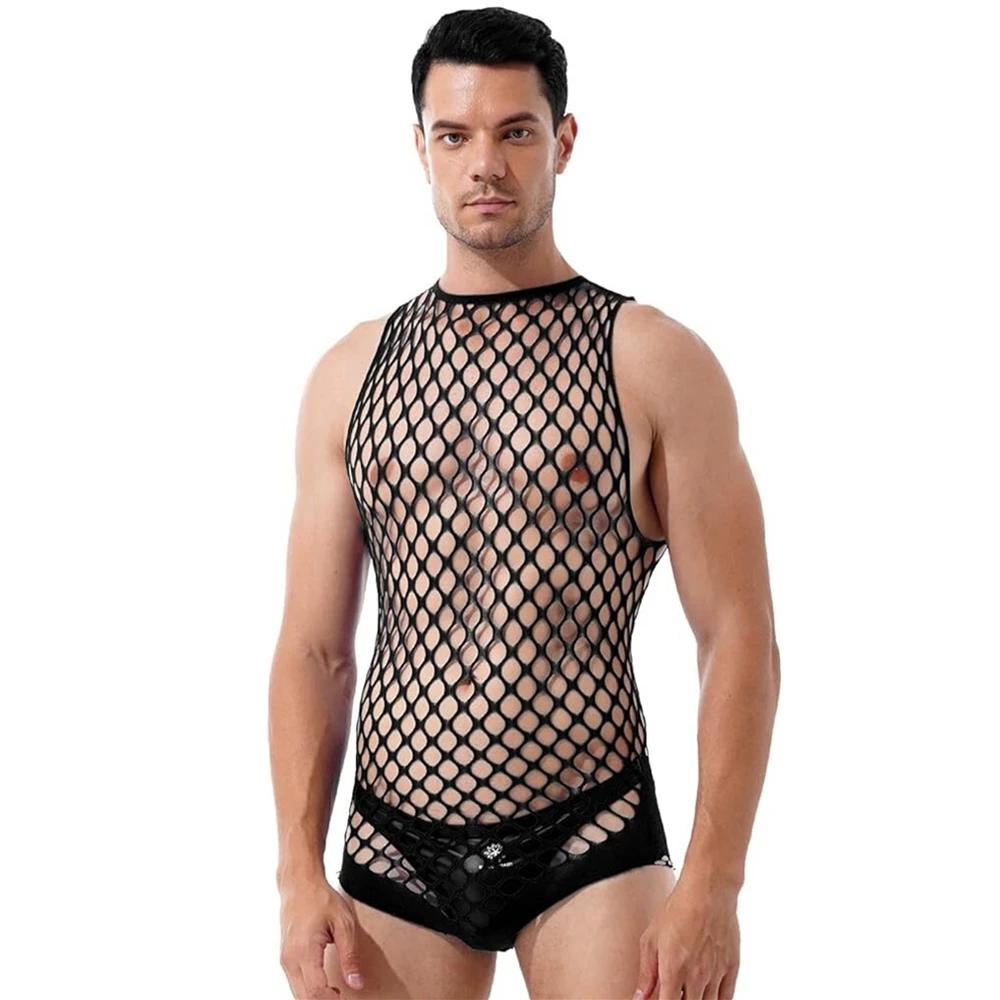 Gay Bodystocking Man Fetish Body Suits Men's Boyfriend Gifts Sexy Underwear Fishnet Lingerie Sissy Male Erotic Nightwear