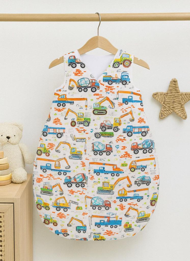 Cotton Sleeping Bag for Children 3-12 Mcy Tog 2.5 Year-Round Insulated - Construction Site