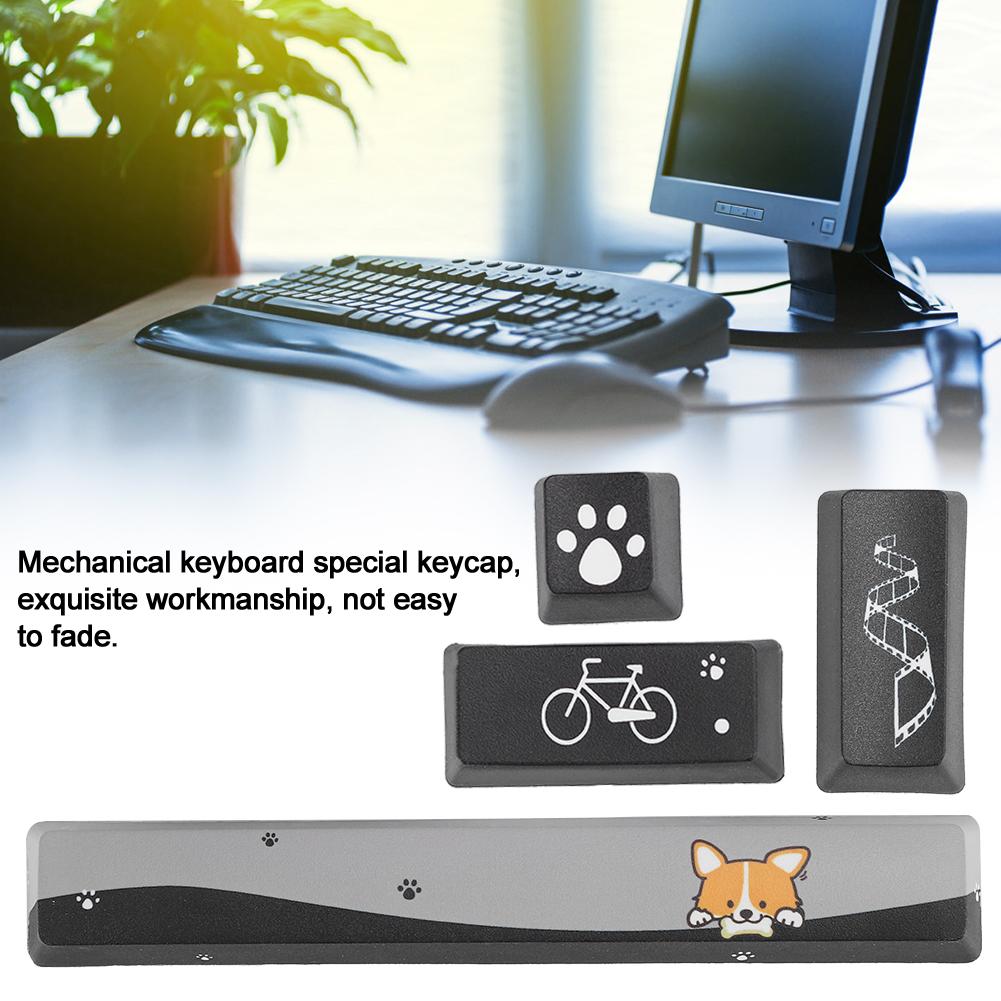 DIY Mini Black Dogs Pattern Keycaps SpaceEScEnterNumpad Enter Keycap for Mechanical Keyboard(Mini