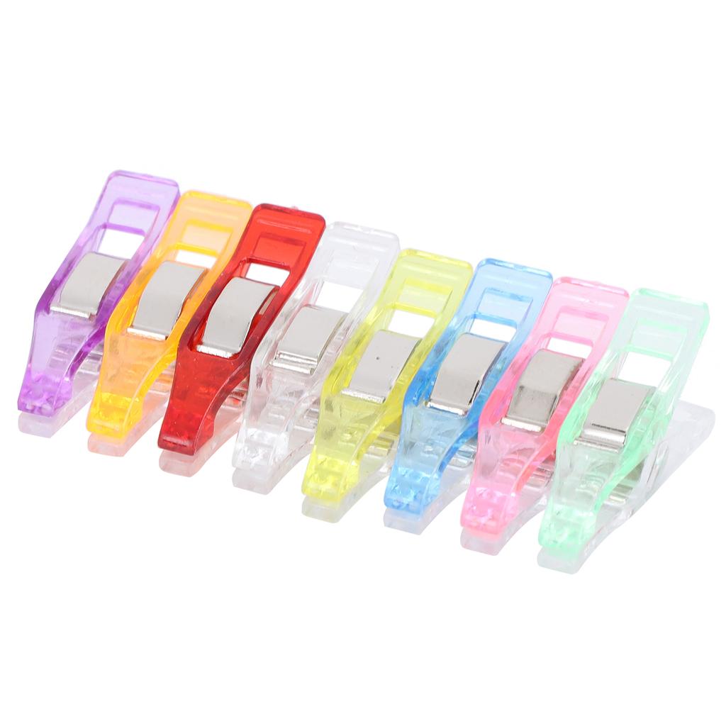 100Pcs Small Hemming Clips Fabric Craft Colorful Plastic Sewing Positioning Clips
