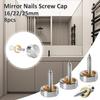 Home Improvement Stainless Steel Mirror Nails Screw Cap Silver 16/22/25mm Screws Decorative Cap Mirror Decorative Tea Tables