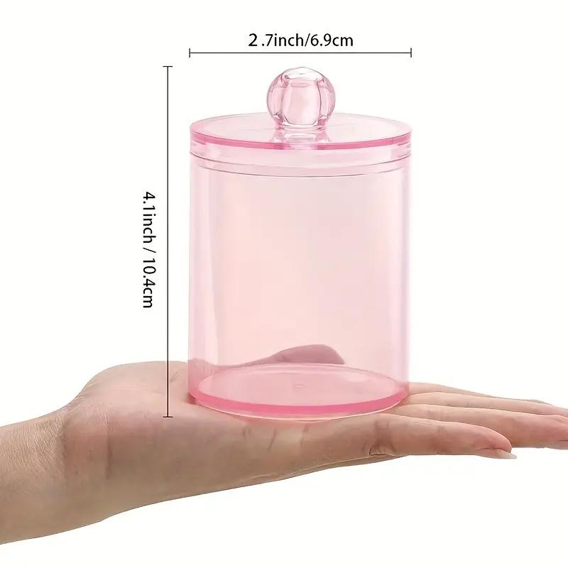 Transparent Cotton Swab Storage Box Portable Makeup Cosmetic Organizer Dust-proof Acrylic Jewelry Storage Container Makeup Tools