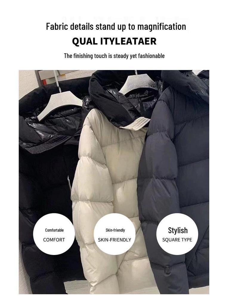 Mengjia Czarny Wojownik Pikowana Kurtka z Kapturem Unisex