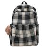Studentský kostkovaný školní batoh Dámský velkokapacitní batoh Cestovní batoh