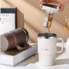 New Coffee Cup With Strainer&Spoon 304 Stainless Steel Office Drinking Cup Leak Proof Portable Tea Milk Coffee Mug