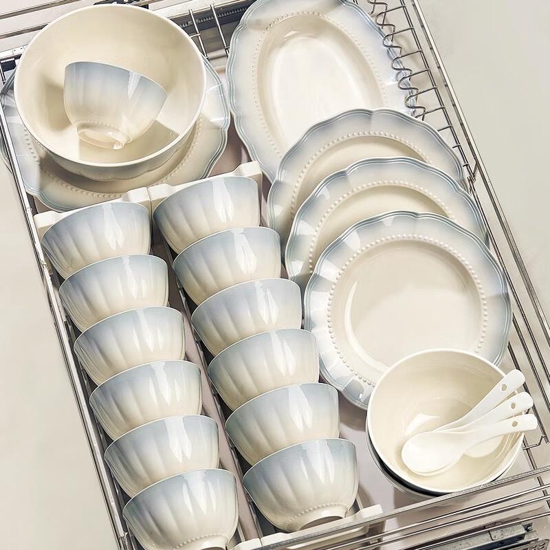 French Style Underglaze Ceramic Dinnerware Set