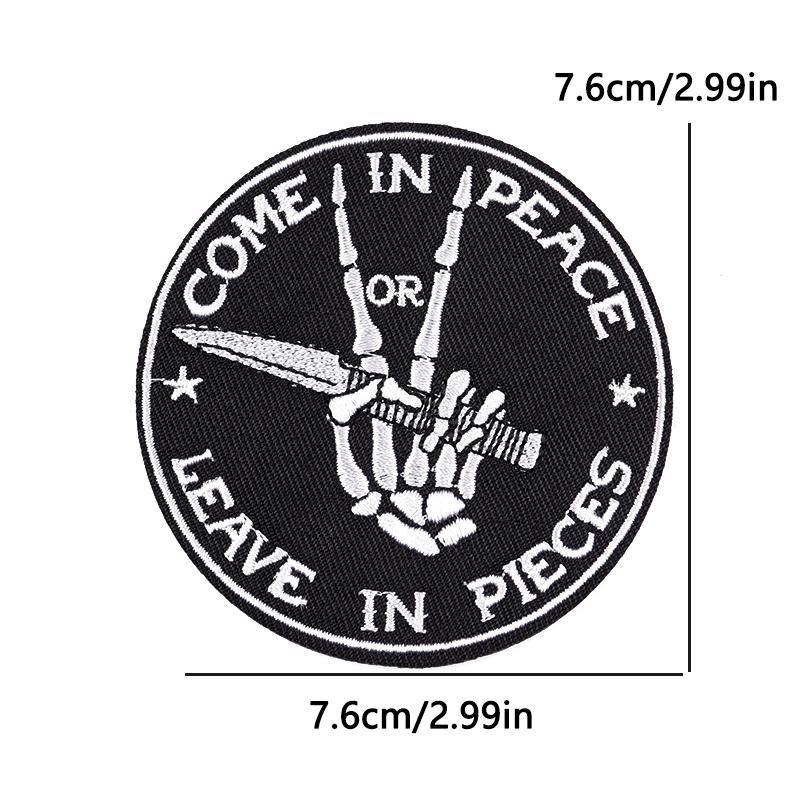 Tactical Morale Patch Embroidery Iron On Motivational Quote For Backpack Gear Metal Style Military Sewing Embroidered Design