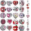New Copper Red Valentine'S Day Series Love Lantern Apple Diy Charm Bead Jewelry Suitable For Bracelet Women'S Love Gift