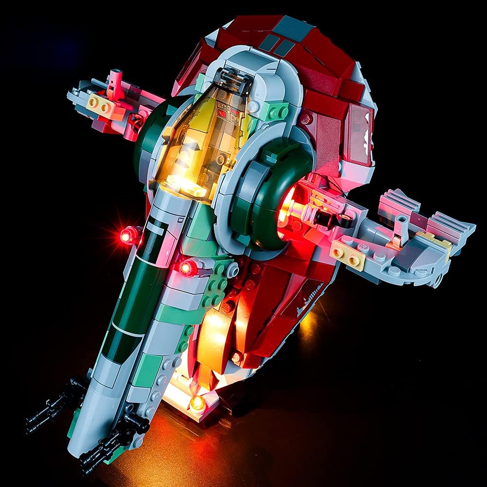 Kyglaring LED Lighting Kit for Lego Star Wars Boba Fett's Starship and Lights Set Compatible with Lego 75312 Building Kit - Not Include The Model