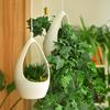Creative Hanging Planter with Adjustable Rope & Hook, Indoor Outdoor Balcony Garden Basket for Plants