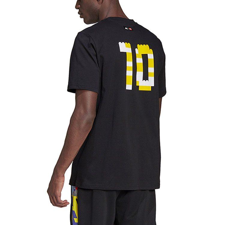 adidas T Shirts Men's Black Crew Neck Moderate Straight Fit HG1400