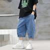 Pantaloncini di jeans alla moda sopra il ginocchio per ragazzi: Abbigliamento Estivo Leggero, Fresco e di Media Lunghezza per Bambini Grandi