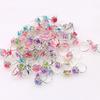 Imitation Diamond Rings Toys Adjustable Rings for Pretend Play Makeup Toys for Girls Crystal Jewelry Alloy Rings Gifts for Girls