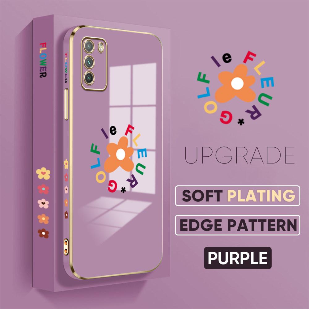 Bunte Druckmuster Quadratisches Randmuster Gehäuse Überzogene Telefonschale Luxus Überzogene Weiche Telefonhülle für Huawei Honor Xiaomi Redmi