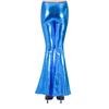 Women's Multi-Color Shiny Patent Leather Flared Pants - European & American Fashion