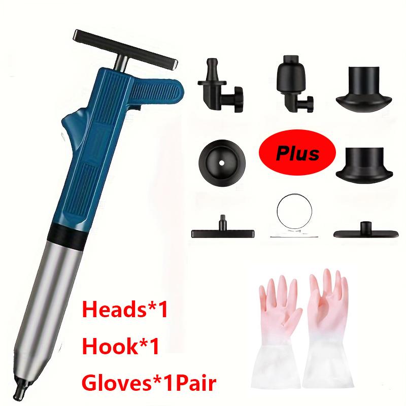 Toilet Plunger Drain Clog Remover High Pressure Air Drain Blaster Gun Drain Clog Remover Tool for Bathroom Sink Kitchen Clogged