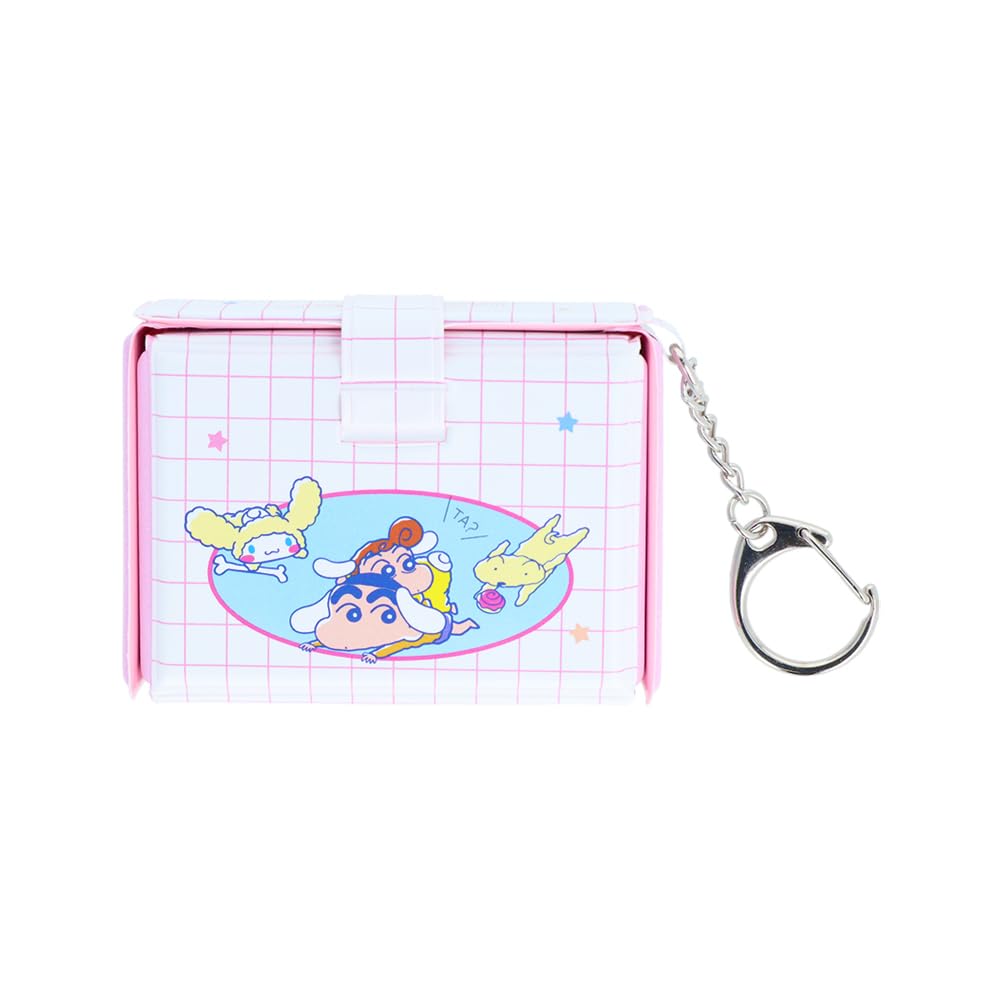Sunstar Stationery Crayon Shin-chan x Sanrio Characters Keychain Box, Pink, S8347794