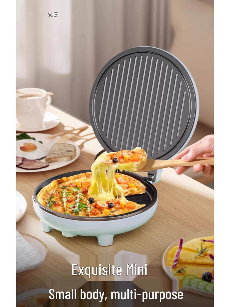 Aux Electric Griddle: Compact Double-Sided Sandwich & Pancake Maker for Home Use