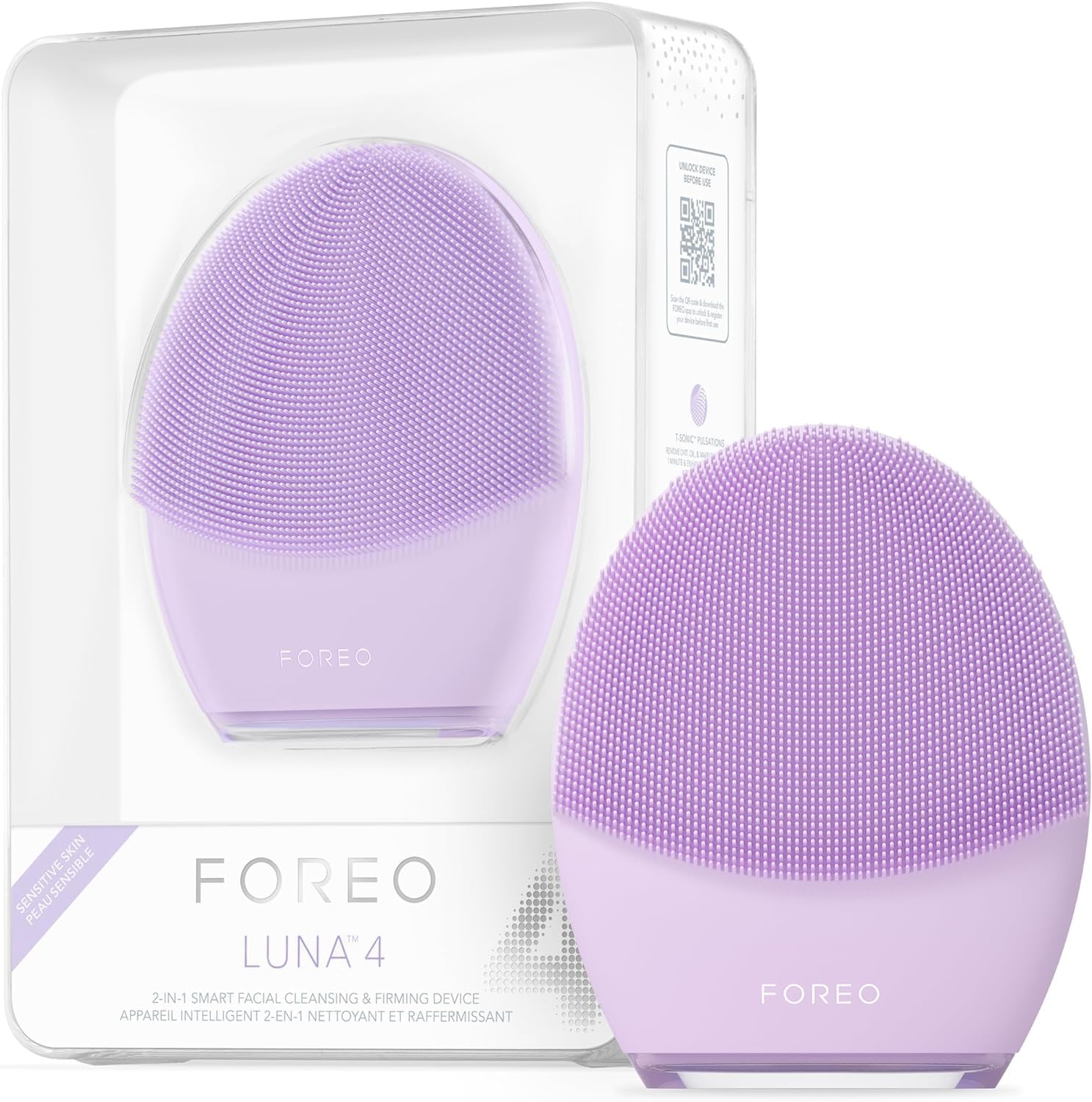 

FOREO LUNA 4 – Для чувствительной кожи (лаванда) Умное очищающее и укрепляющее устройство