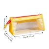 Multiple Layers Transparent Pencil Case Dirt-resistant Waterproof Zipper Pencil Box Clear Large Capacity Makeup Brush Bag