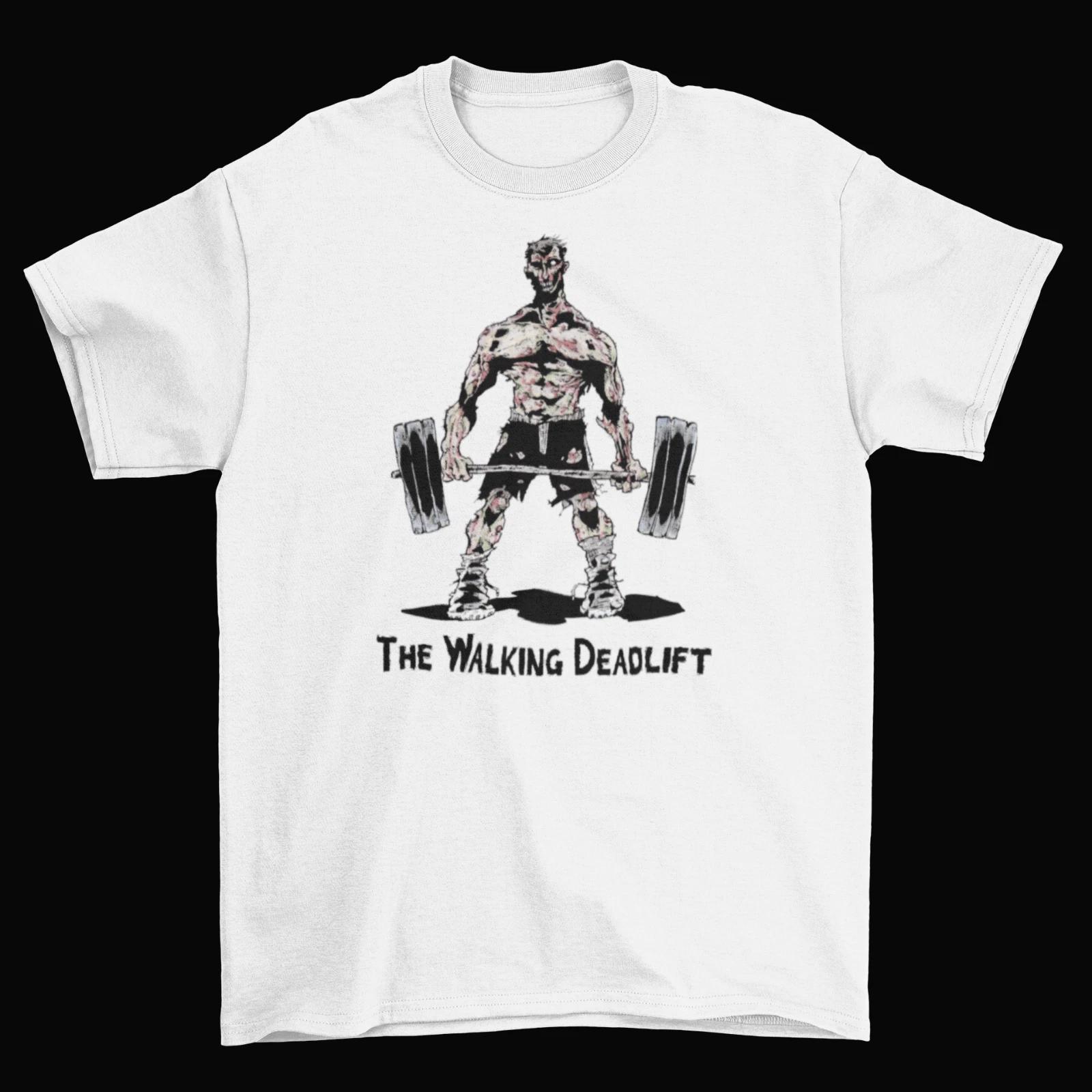 The Walking Dead Gym T-Shirt Unisex Funny Cotton TV Zombie Deadlift Halloween S