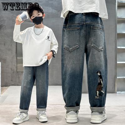 Boys' Denim Pants Spring and Autumn Dad Pant Boys' Children's Jeans Trendy Children's Jeans Loose