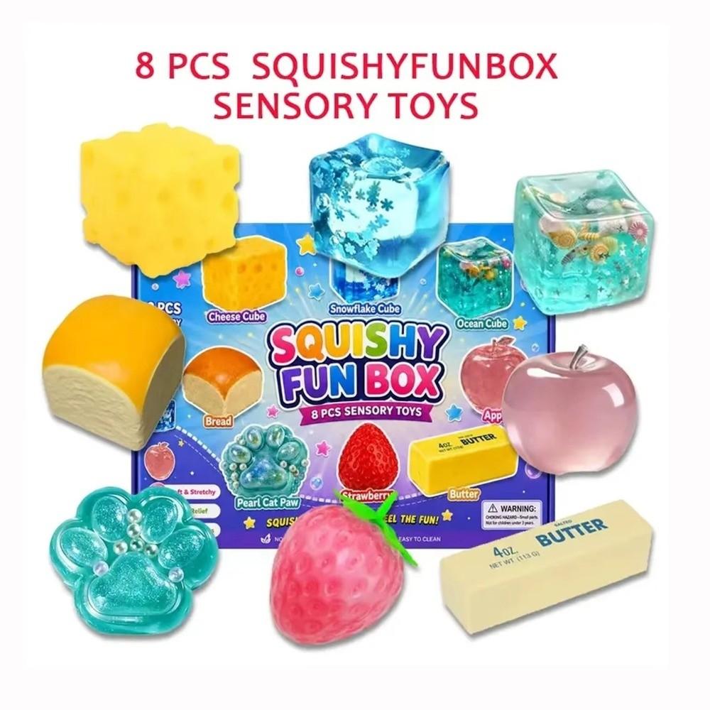 Random Color Butter Squishy Toy Butter Cheese Fidget Toy Bread Sensory Fidget Toy Squeeze Play