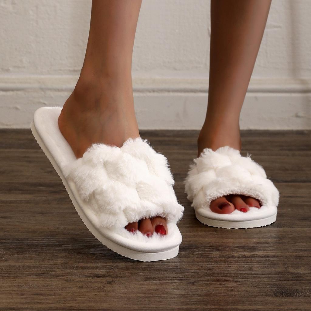 New Mao Mao Slippers Home Warm Cotton Mop Thickened Piled Cotton Slippers Are Fashionable