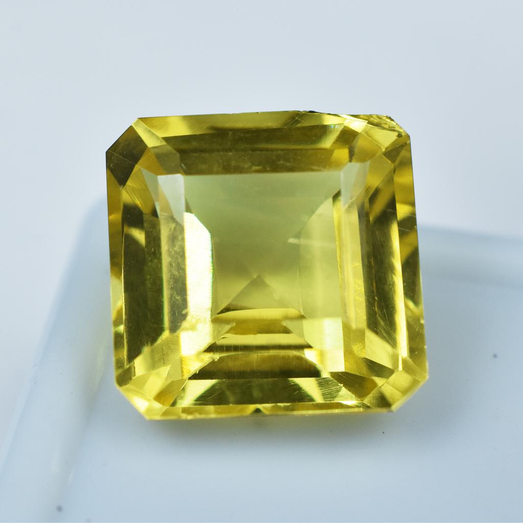 Natural Square Cut 9.30 Carat Yellow Sapphire Stone Loose Gemstone CERTIFIED AR-1514