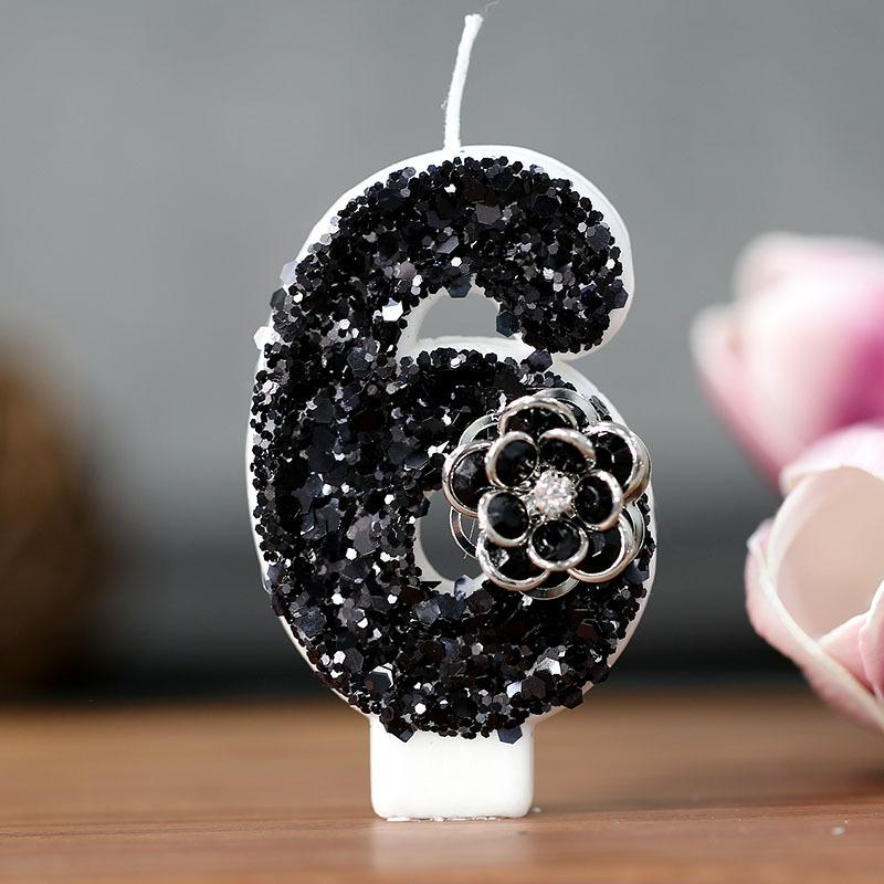 

Black Rose Cute Cake Decorations Candles 0-9 Number Kids Adult Birthday Wedding Party Celebrate Candle