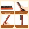 Wooden Long-Handle Pig Bristle Comb for Fluffy Styling and Hairdressing