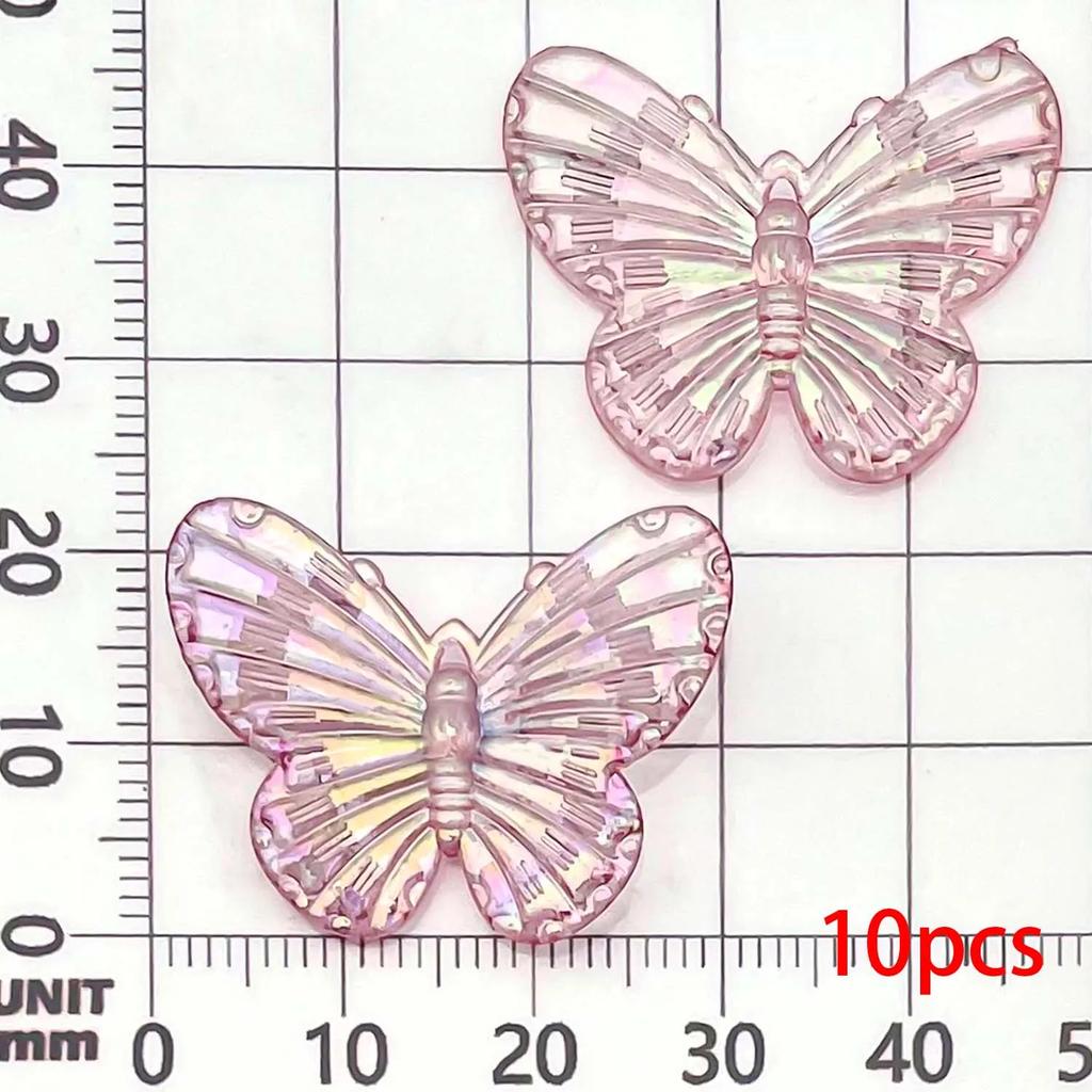 10/12pcs 22*30mm Colorful Butterfly Charms Acrylic Pendants for DIY Bracelet Necklace Earrings Jewelry Making Accessories