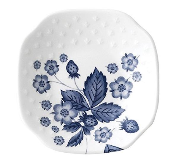 Imported Wedgwood Strawberry Bloom Indigo Soy Dish Set of 5 40000812 [Authentic Product]