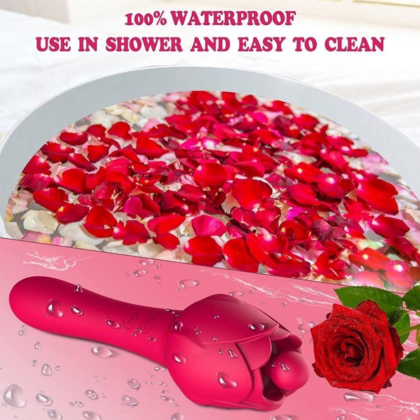 Vylepšená verze vibrátoru Rose Toy Clitoris Licking G Vibrator Top 10 vibračních erotických hraček pro dospělé pro ženy.