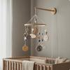 Wooden Crib Mobile Visual Space Themed Sensory Development Infant Bed Chime for
