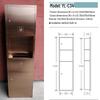 Built-in Stainless Steel 2-in-1 Bathroom Hand Dryer & Recessed Trash Bin