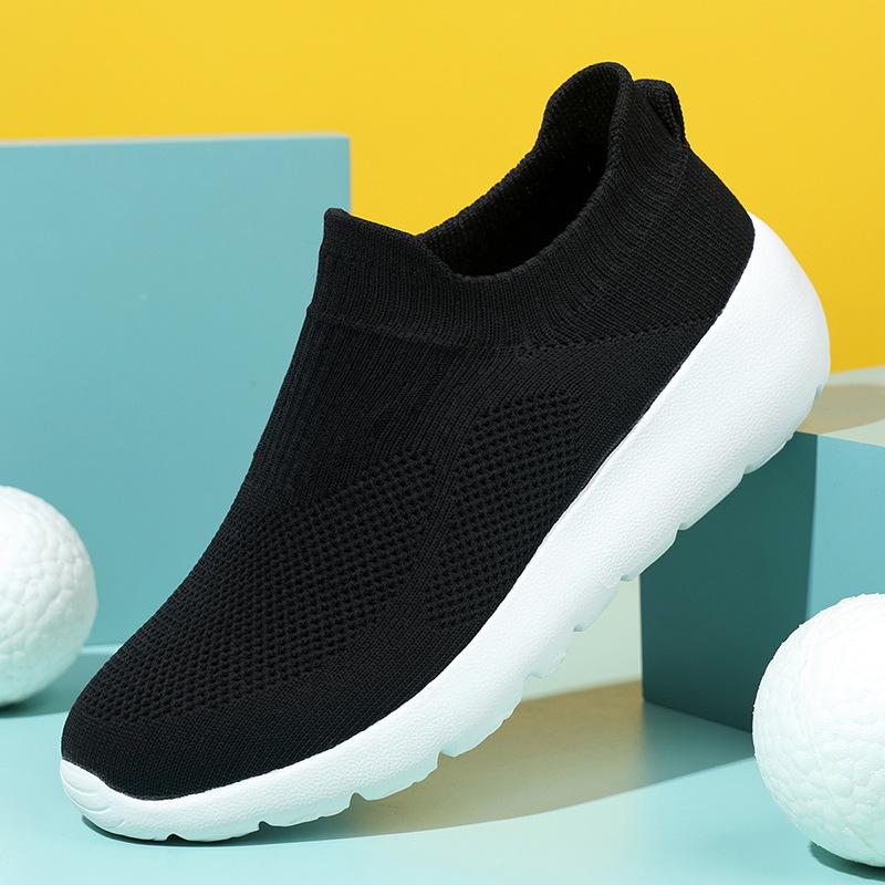 

Новый большой размер 46 легкий комплект повседневной обуви для пар, ленивая обувь, обувь на одной педали, обувь из летучей тканой сетки, обувь для вождения 46