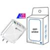 58W Dual Fast Charger with 2PD + QC3.0 - EU, US, UK, KR, AU Plug Options