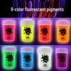 Schnell trocknende fluoreszierende Körperfarbe auf Wasserbasis für Halloween-Cosplay - Leicht abwaschbar