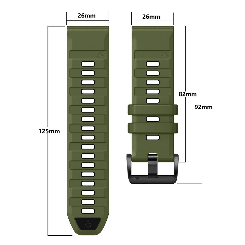 26mm Watch Strap for Garmin Fenix 8 51mm/Enduro 3/Instinct 2X Universal Silicone Band