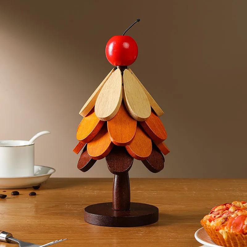 Tree-Themed Heat-Resistant Coaster - Creative Holiday Tea Cup Pad
