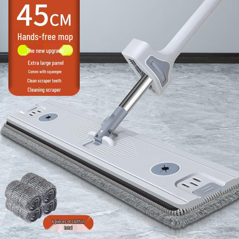 Foldable Flat Wet/Dry Mop with Bucket - Hands-Free, Free Shipping