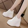 Fashion 13CM Genuine Ankle Booties Leather Spring Autumn Ankle Boot High Brand Women Luxury Platform Wedge Fashion Shoes