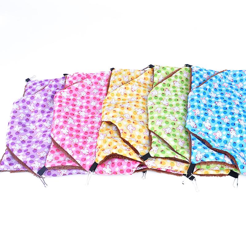 Double Layer Plush Hammock for Small Pets: Hamsters, Squirrels & Sugar Gliders